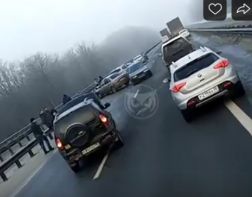﻿﻿На трассе М5 в Пензе произошла массовая авария.ВИДЕО