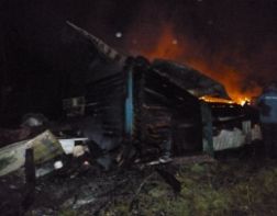 В Пензе деревянный сарай тушили 11 пожарных